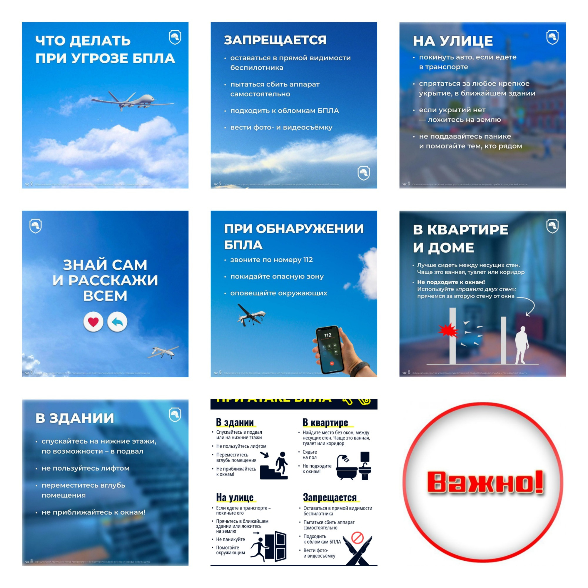 Алгоритм действий при угрозе БПЛА