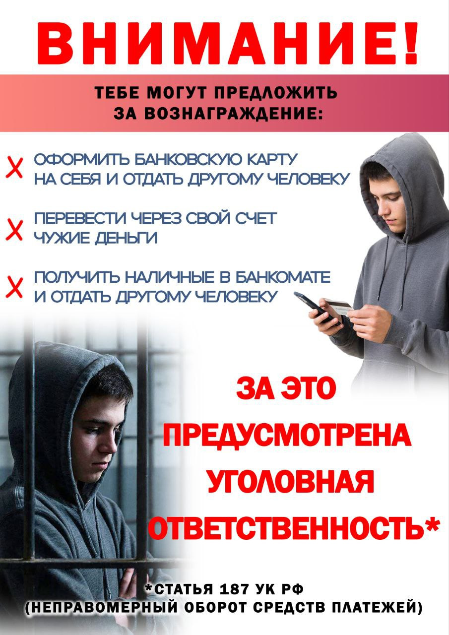 Противодействие вовлечению несовершеннолетних в совершение дистанционных преступлений в качестве дропперов